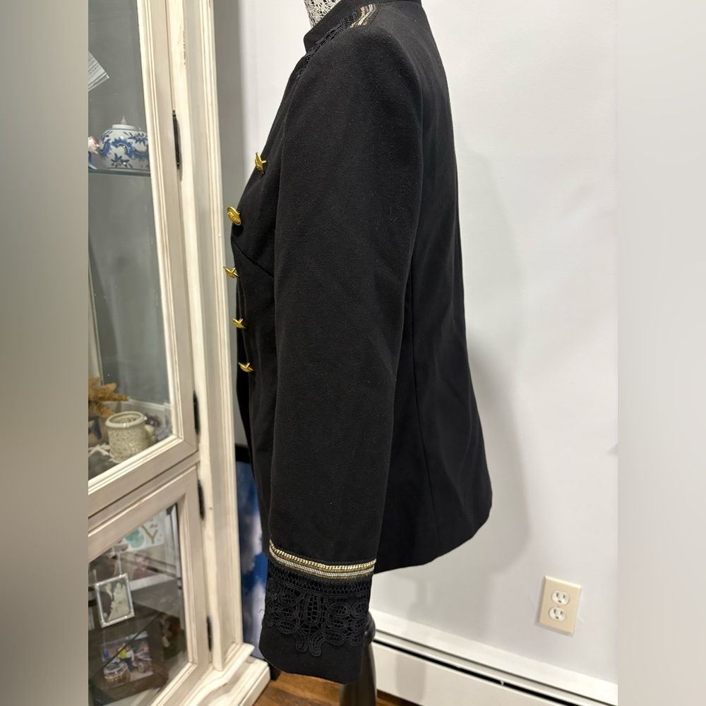 Romeo & Juliet Couture Black Blazer with Gold Buttons - Picture 10 of 14